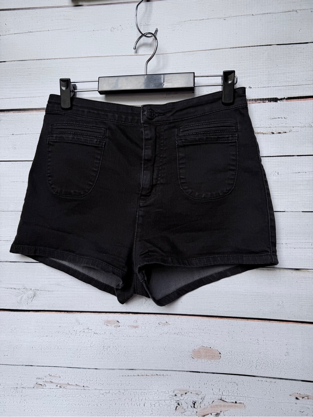 BDG Black High Waist Shortie Shorts